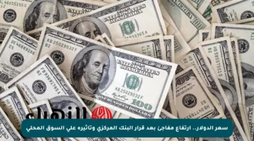 سعر الدولار.. ارتفاع مفاجئ بعد قرار البنك المركزي وتأثيره على السوق المحلي